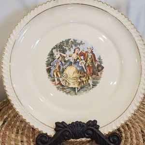 Vintage Harker Pottery Gold-Rim Plate?10 inches"